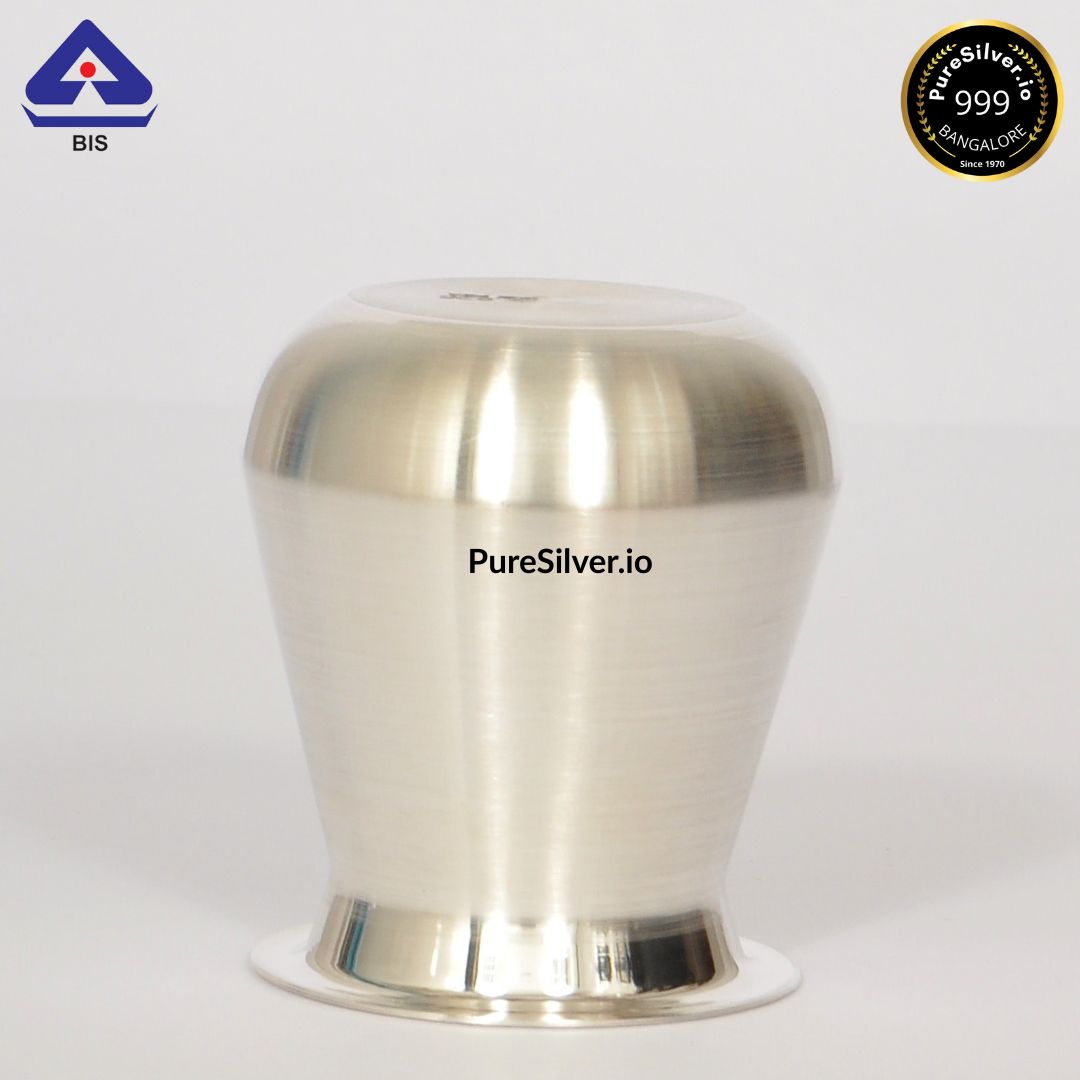 925 Silver Glass - 400 ml, 3.75 inches (~182 grams) MARWADI L PATTERN