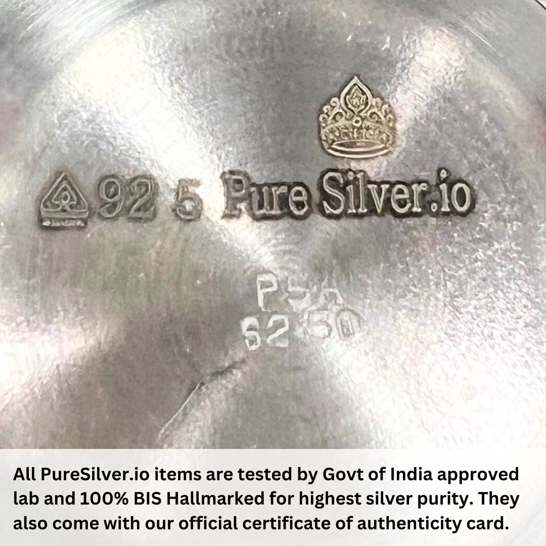 925 Silver Plate - 7.75 inches (~248 grams) MATKA PATTERN