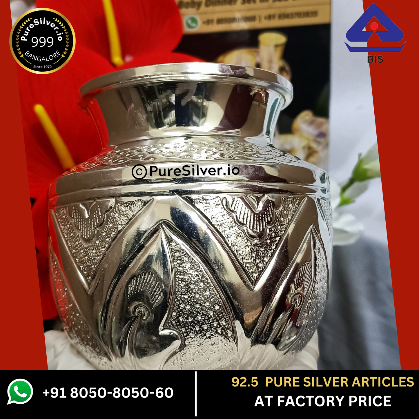 Bespoke Silver Kalash for Pooja