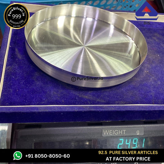Pure Silver Plate with 925 BIS Hallmark -