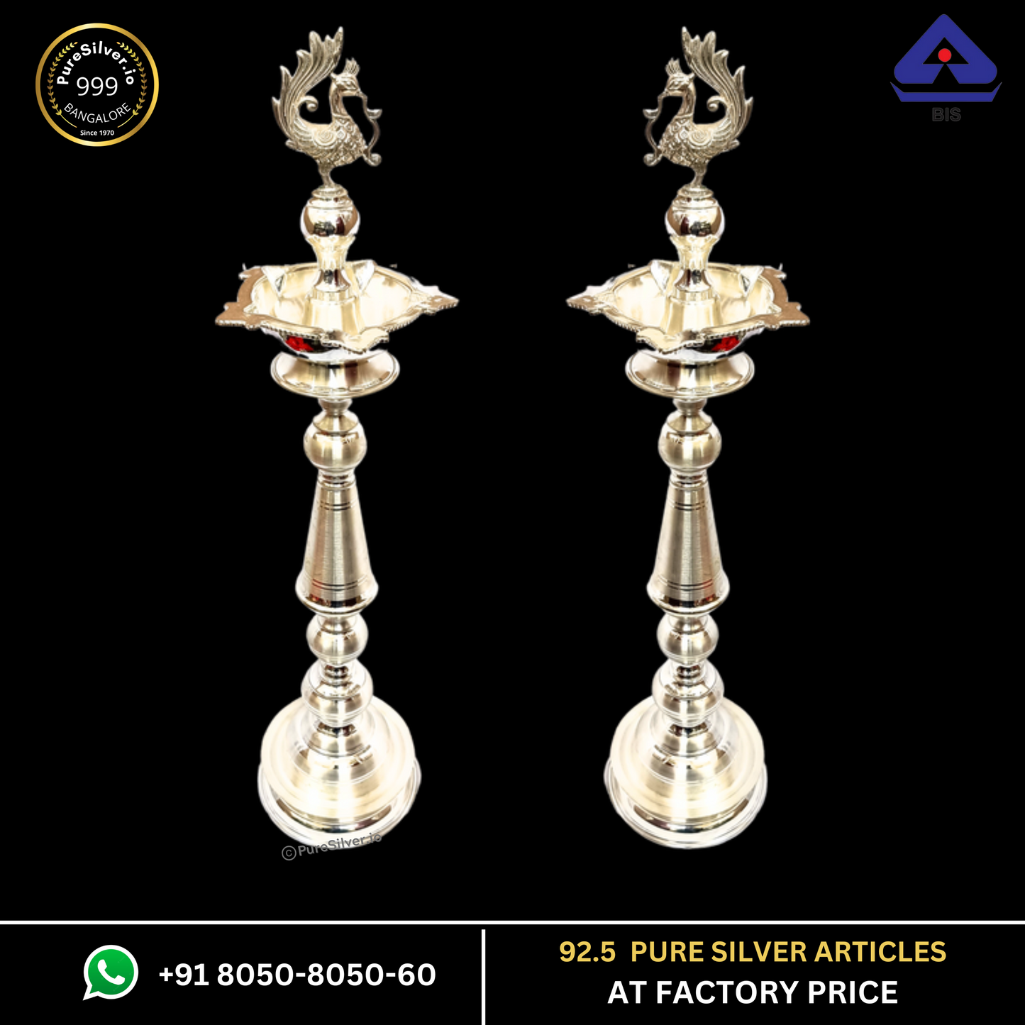 Long Silver Lamps for Pooja Models (10+ Designs)