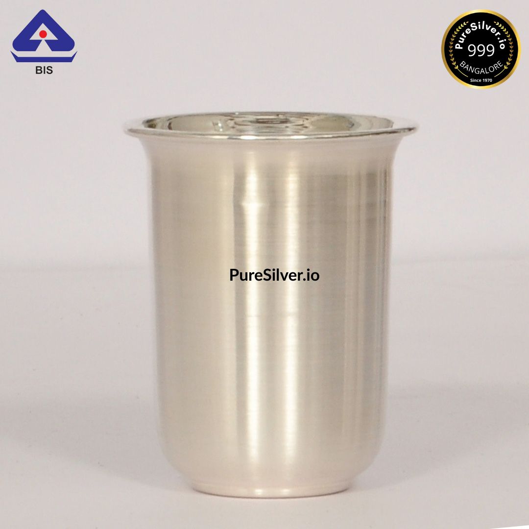 925 Silver Glass - 200 ml, 3.5 inches (~52 grams) MAHARAJA PATTERN