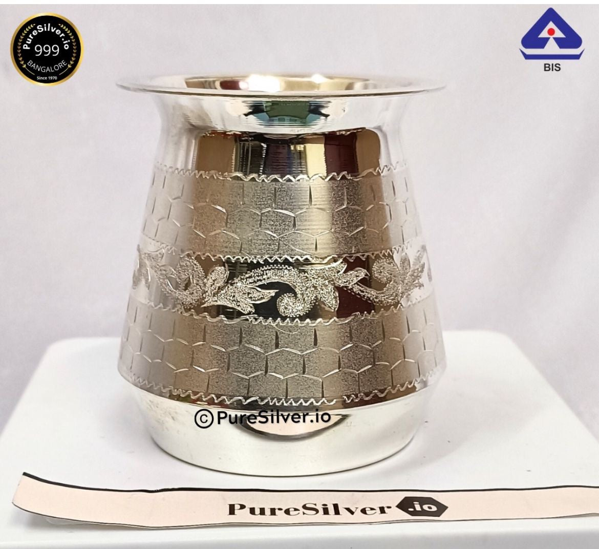 PRESHIOUS 925 Silver Glass, 150 ml to 725 ml, BIS Hallmarked