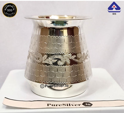 PRESHIOUS 925 Silver Glass, 150 ml to 725 ml, BIS Hallmarked