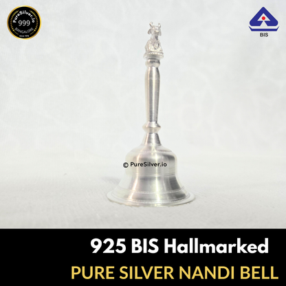 7 Pcs Pure Silver Pooja Thali Set, 1 Kg, 925 BIS Hallmarked