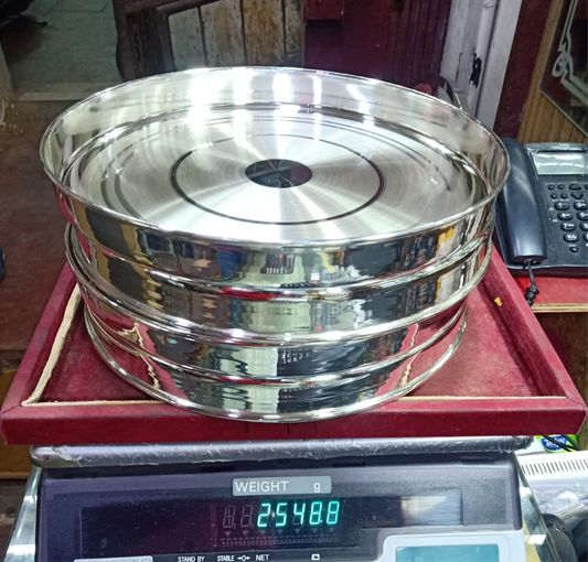 Resell: Pure Silver Plate - Bombay Silver Thali (4.25 to 18 inches / 80 gms to 2300 gms)