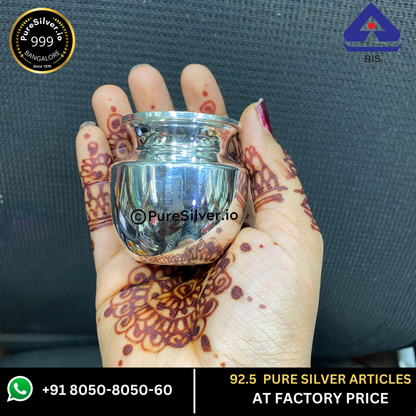 Resell: Pure Silver Kalash - Silver Chambu With Weights (30 - 500 gms)