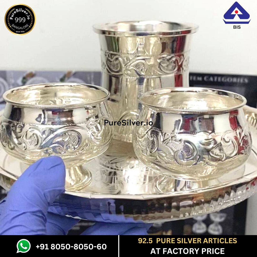 Bespoke Silver Pooja Thali Sets