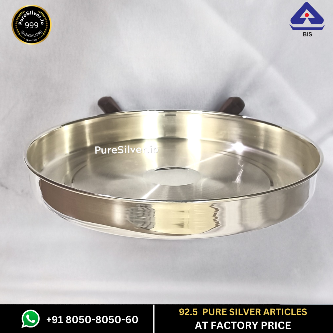 Resell: Pure Silver Plate - Bombay Silver Thali (4.25 to 18 inches / 80 gms to 2300 gms)