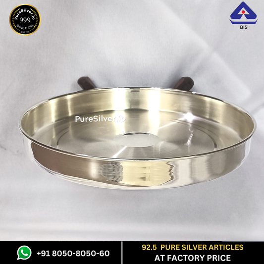 Resell: Pure Silver Plate - Bombay Silver Thali (4.25 to 18 inches / 80 gms to 2300 gms)