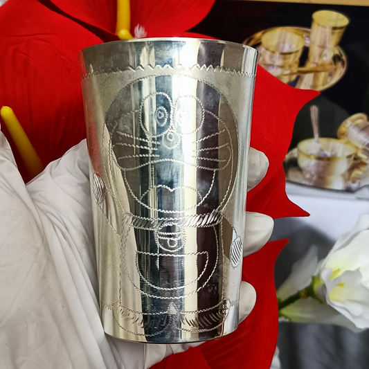 Pure Silver Glass - Classic Marwadi Silver Glass With Weights (50 - 200 gms) | Custom Orders & Bulk from Silver Factory