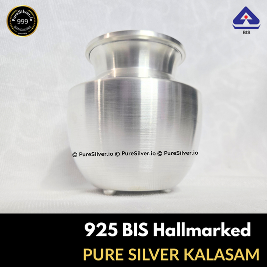 PRESHIOUS 925 Silver Kalash, 1000 ml to 1600 ml, BIS Hallmarked