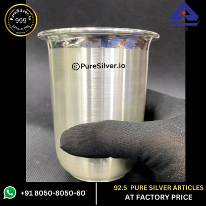 Pure Silver Glass - Maharaja Silver Glass With Weights (10 - 200 gms) | Custom Orders & Bulk from Silver Factory