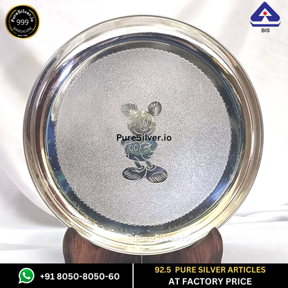 Resell: Pure Silver Plate - Nasta Silver Thali (6 to 12 inches / 100 gms to 630 gms)