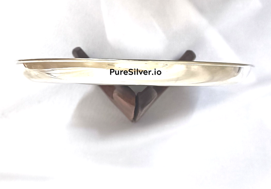 8 inches Pure Silver Dinner Set with 990 BIS Hallmark, NASTA Pattern