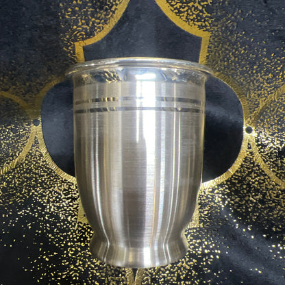 LIVE - 300 ml Pure Silver Glass, 3.75 inches (~80 grams) CHICO PATTERN