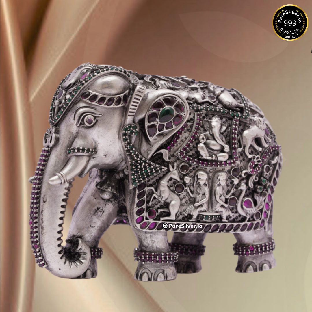 Hem Jewels® Silver Rakhi for Brother | Cute Ganesha| Symbolic Bracelet