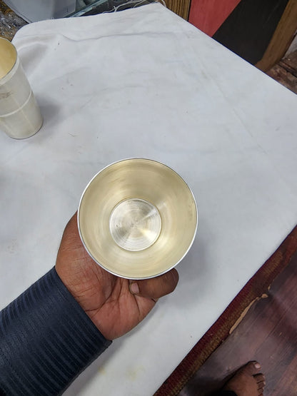 Resell: Pure Silver Glass - Classic Marwadi Silver Glass With Weights (50 - 200 gms)