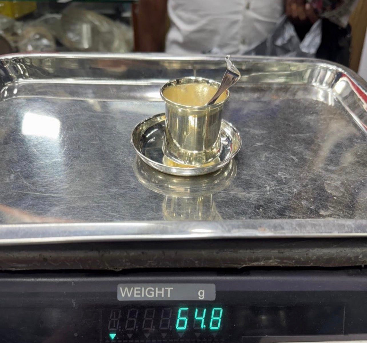925 Pure Silver Panchpatra Set for Upanayam gifting ~65 grams