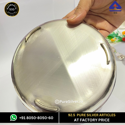 Resell: Pure Silver Plate - Bangalore Silver Thali (1.75 to 12 inches / 6 gms to 630 gms)