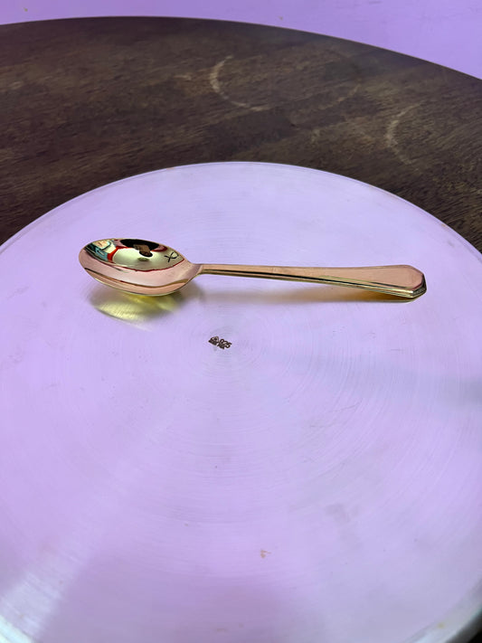 Pure Silver Spoon with 24k Pure Gold Plating and 925 BIS Hallmark