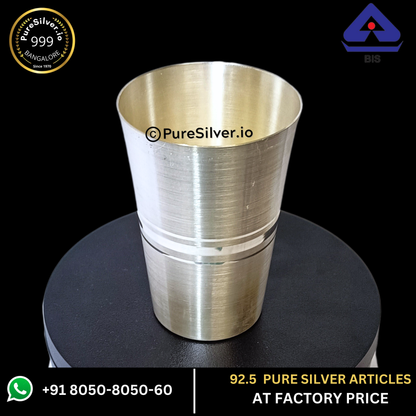 Designer Pure Silver Glass with 925 BIS Hallmark