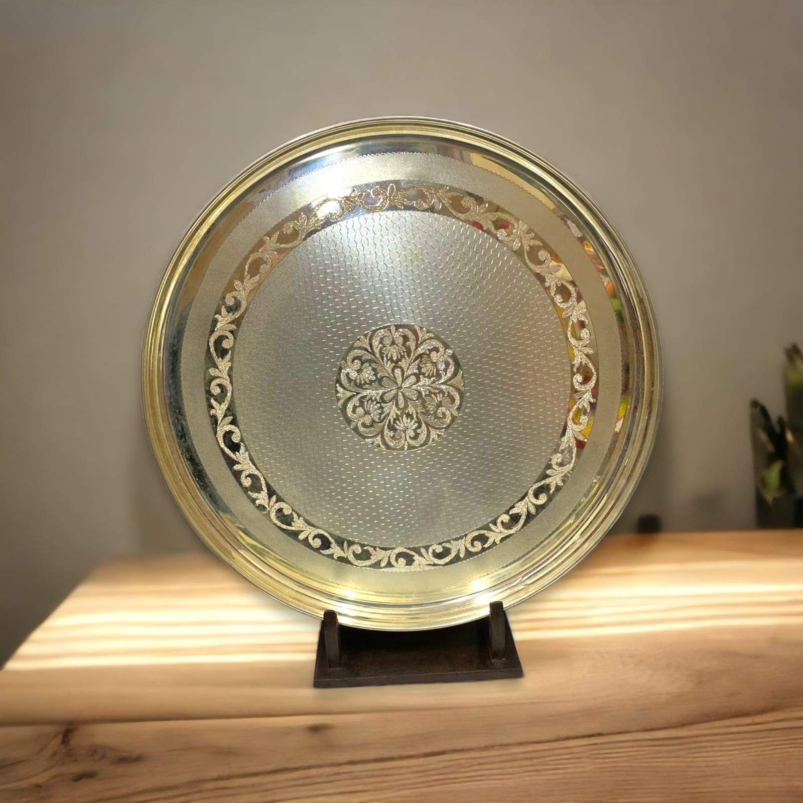 Pure Silver Plate - Designer Matka Silver Thali (4.25 to 18 inches / 80 gms to 2300 gms) | Custom Orders & Bulk from Silver Factory