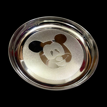 Resell: Pure Silver Plate for Baby and Kids - Cartoon Bangalore Silver Thali (6 to 9.75 inches / 100 gms to 350 gms)