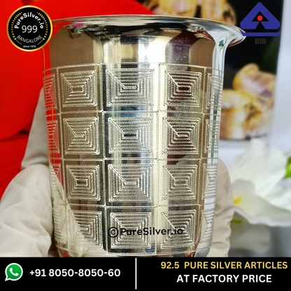 Pure Silver Glass - Designer Malabar Silver Glass With Weight (40 - 150 gms) | Custom Orders & Bulk from Silver Factory