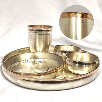 Pure Silver Dinner Set, 910 grams, BIS Hallmarked