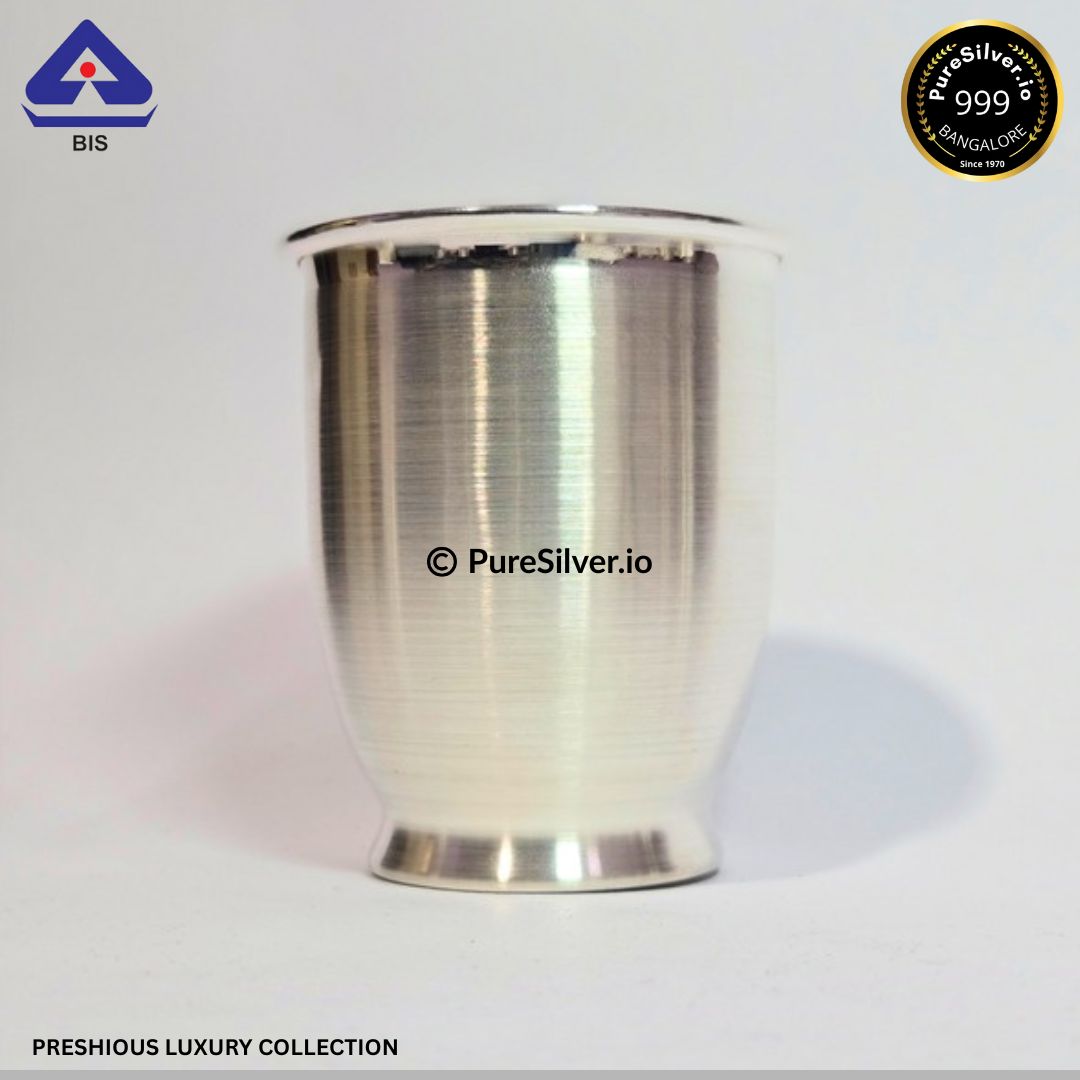 925 Silver Glass - 350 ml, 4 inches (~103 grams) CHICO PATTERN