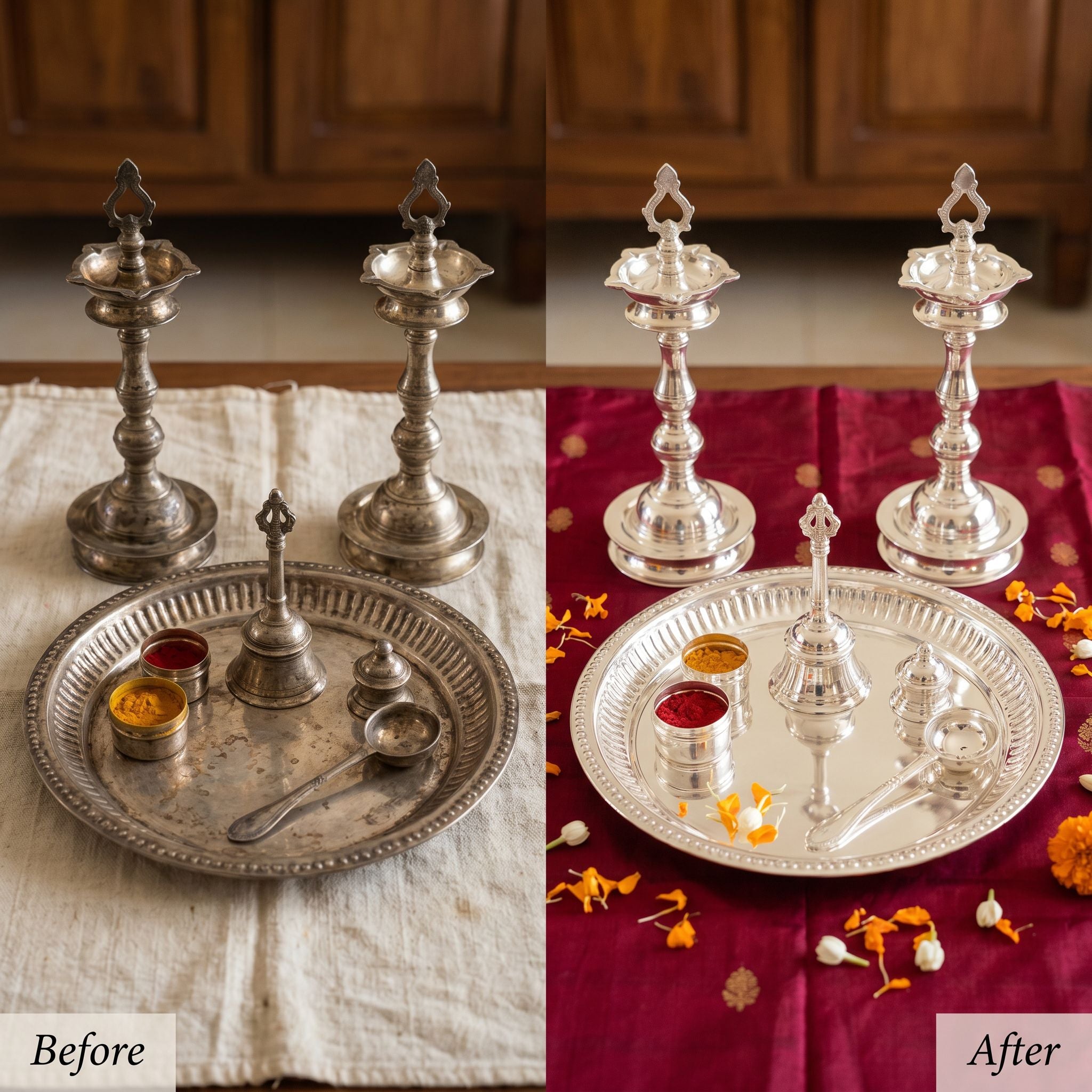 Load video: silver polishing and restoration service