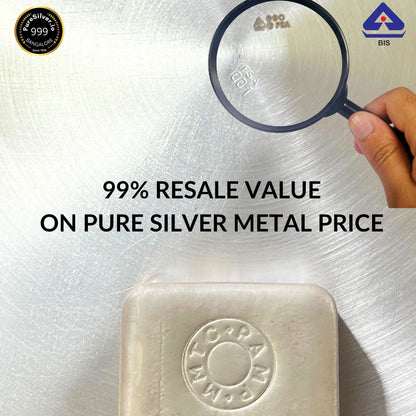 999 Purity Pure Silver Dinner Set, 5 Pcs, 990 BIS Hallmarked