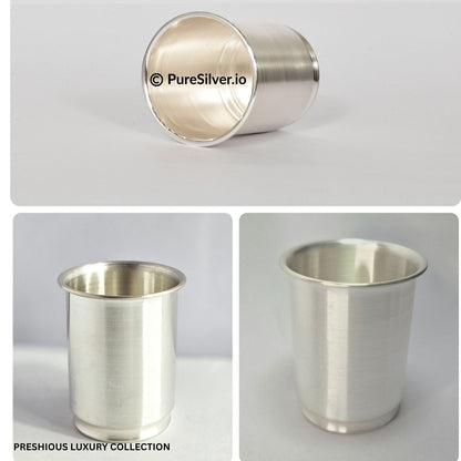 925 Silver Glass - 225 ml, 3 inches (~60 grams) RASNA PATTERN