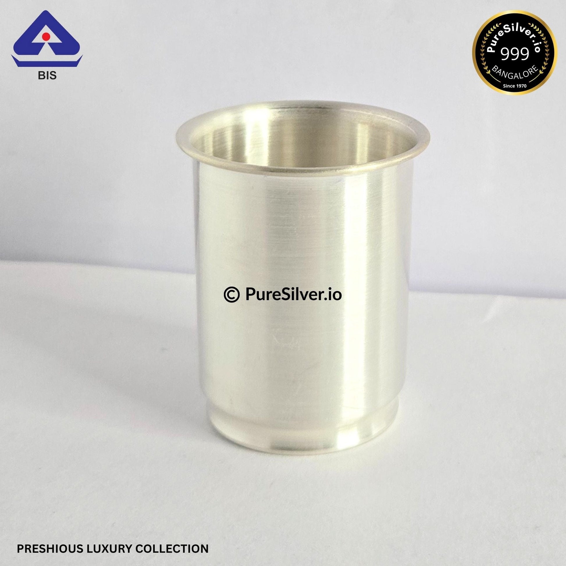 925 Silver Glass - 225 ml, 3 inches (~60 grams) RASNA PATTERN