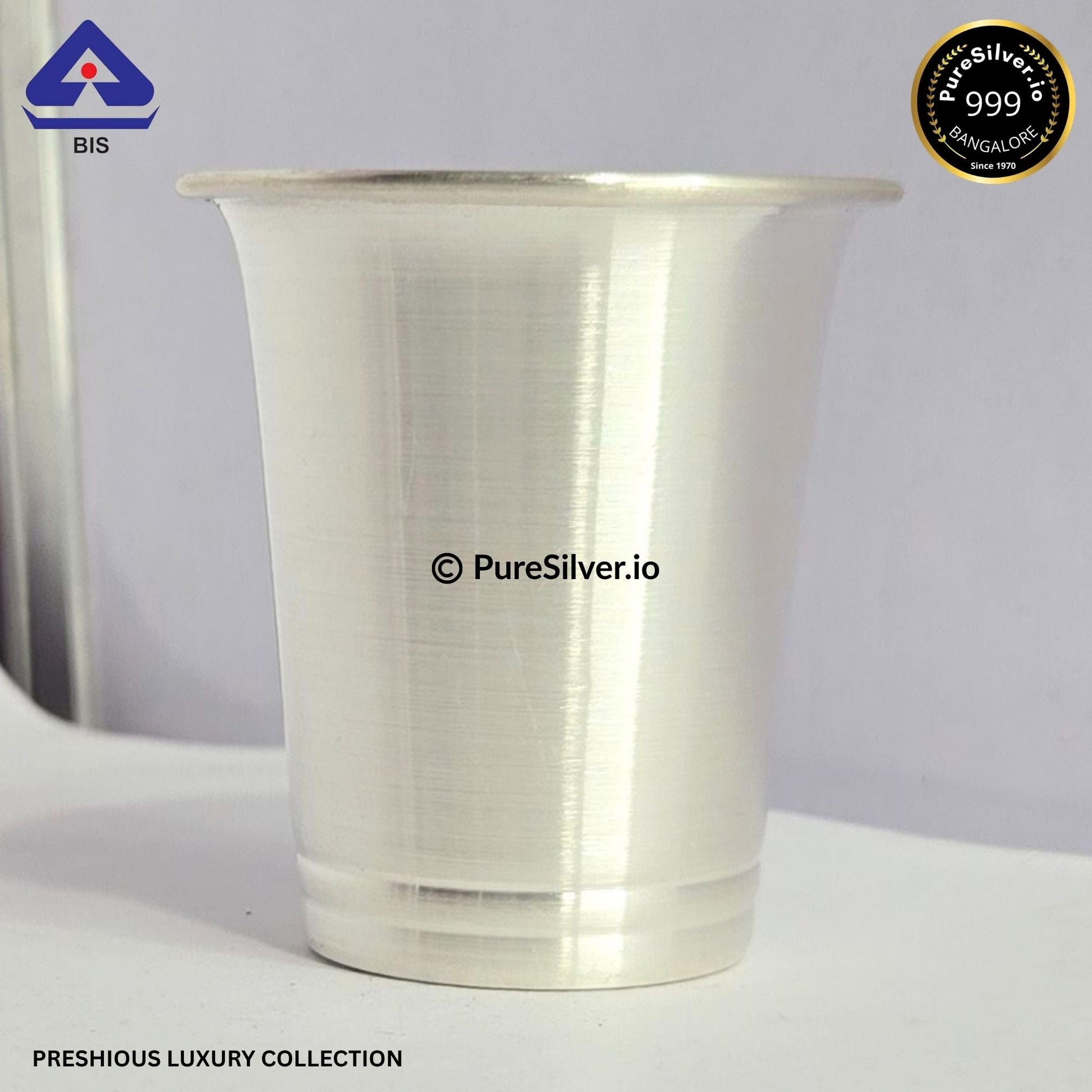 925 Silver Glass - 200 ml, 3.25 inches (~54 grams) WHISKEY PATTERN