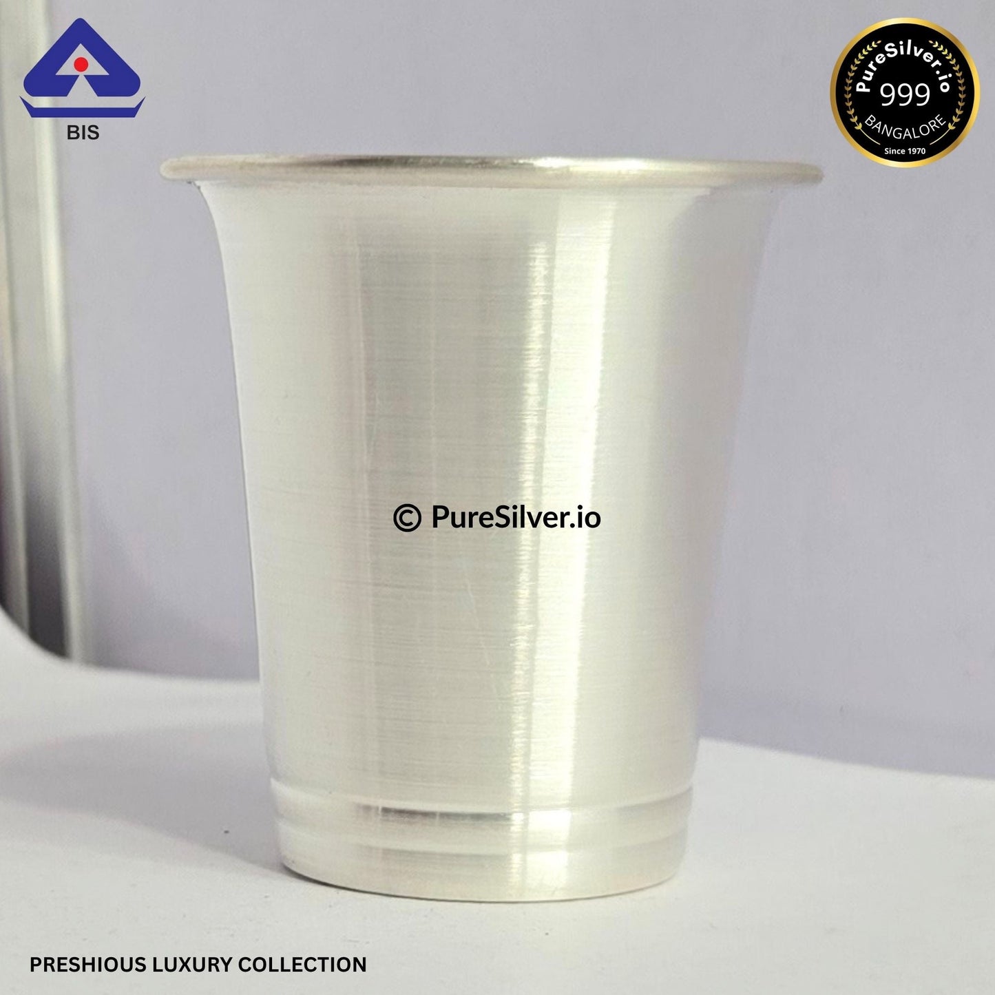 925 Silver Glass - 50 ml, 2.25 inches (~22 grams) WHISKEY PATTERN