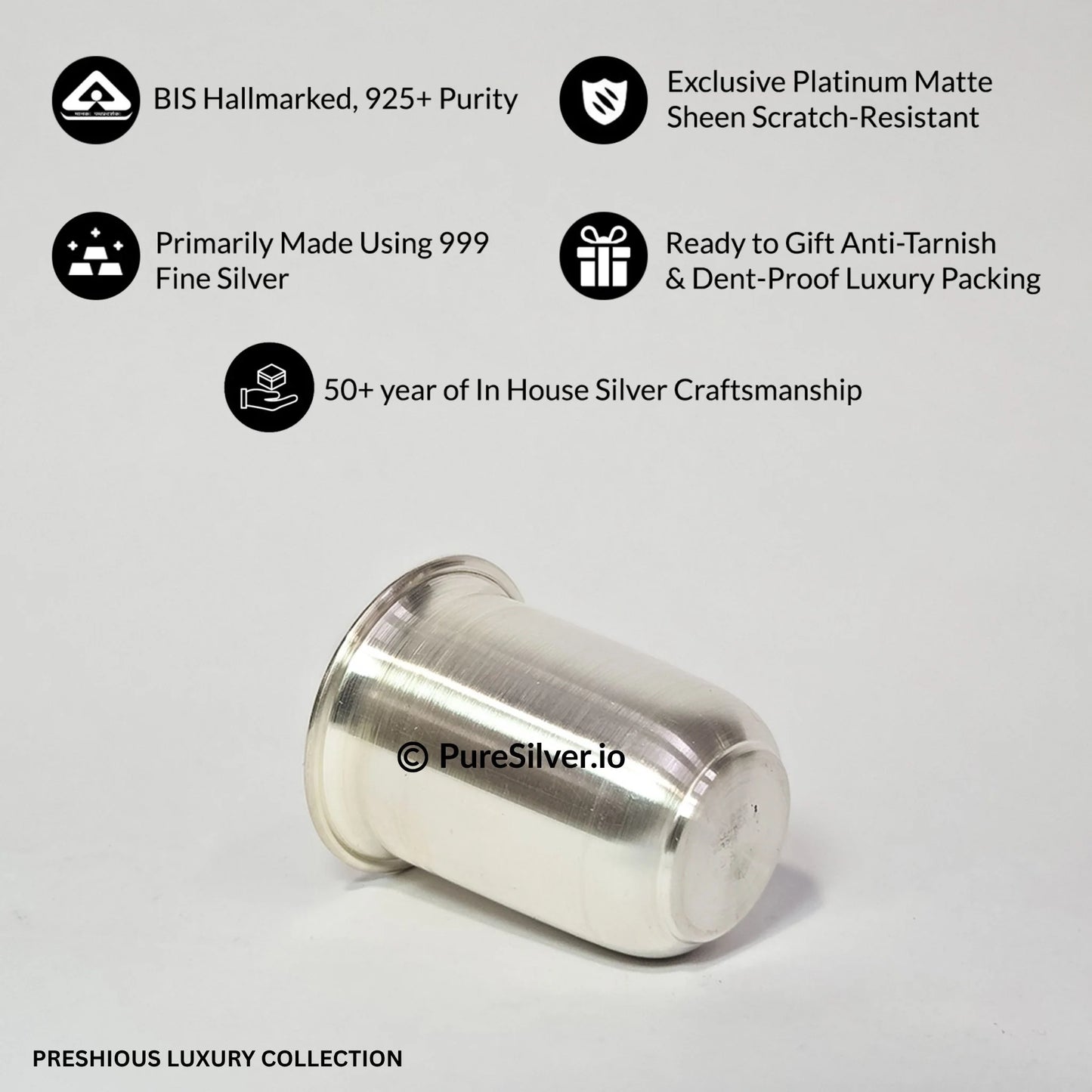 12.25" Pure Silver Dinner Set with 925 BIS Hallmark, ~1360 grams