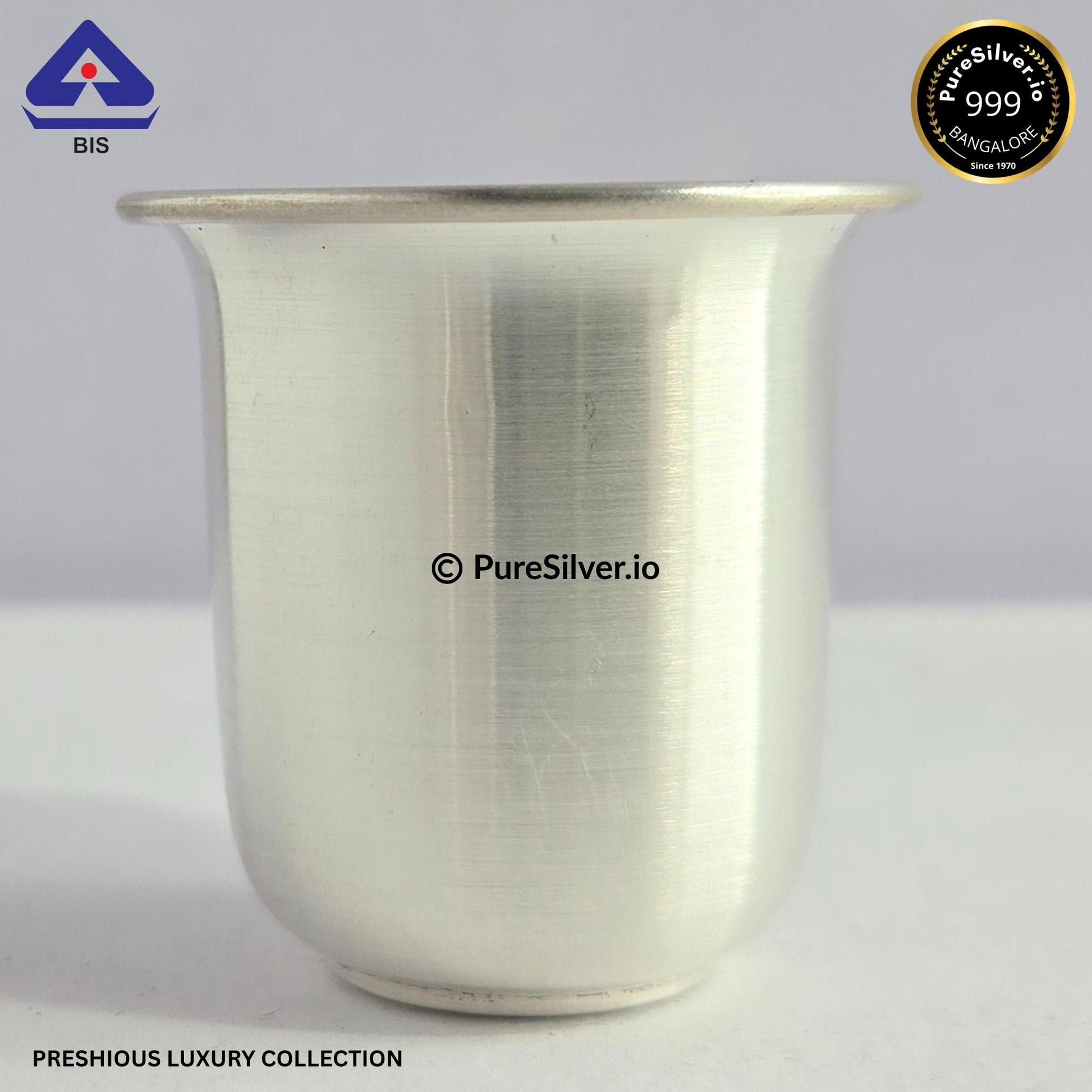 925 Silver Glass - 50 ml, 1.75 inches (~11 grams) MAHARAJA PATTERN