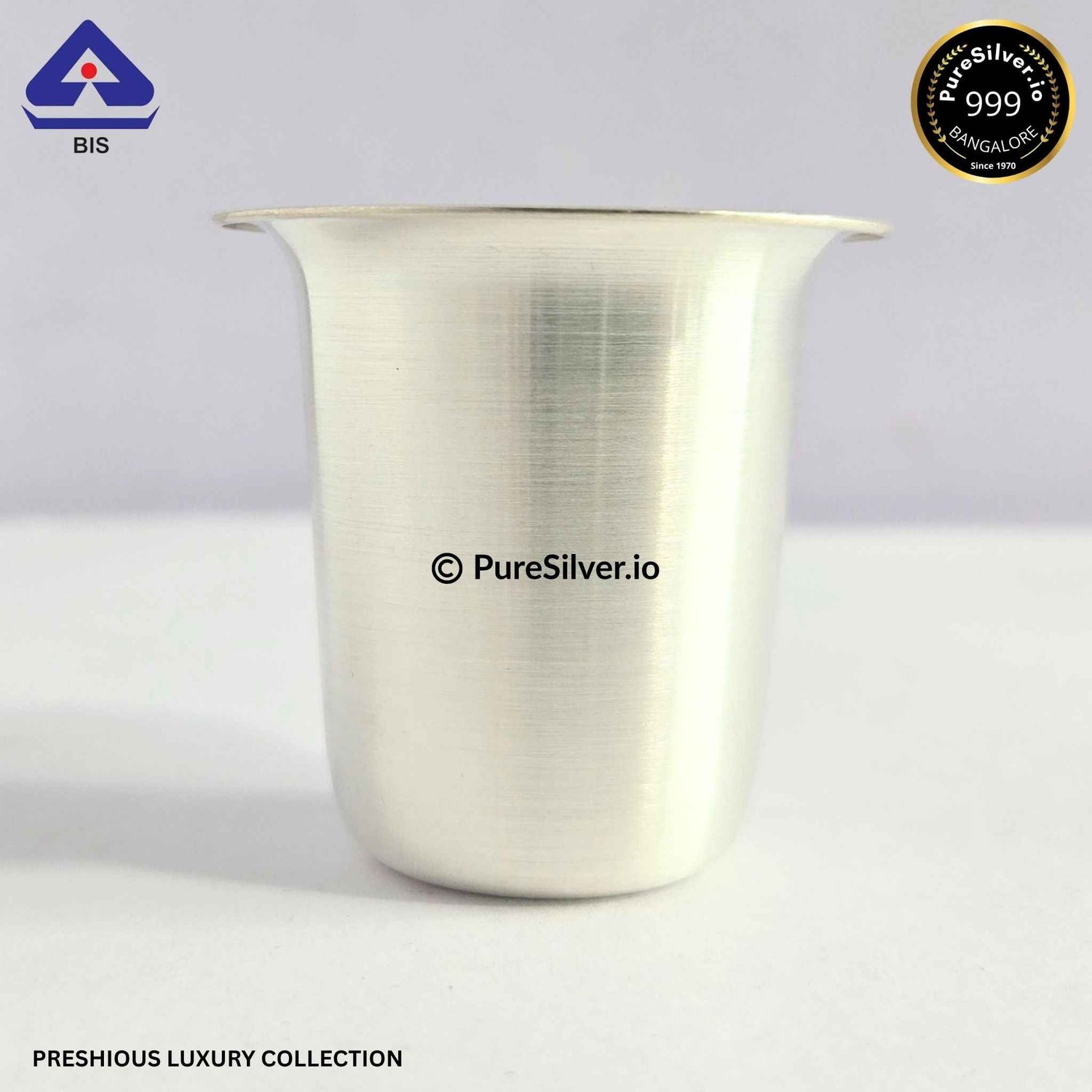 925 Silver Glass - 30 ml, 1.5 inches (~11 grams) MALABAR PATTERN
