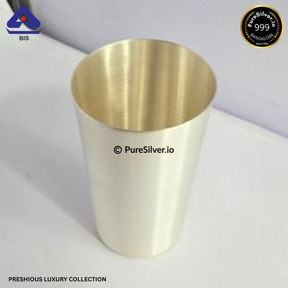 925 Silver Glass - 275 ml, 3.75 inches (~86 grams) MARWADI PATTERN