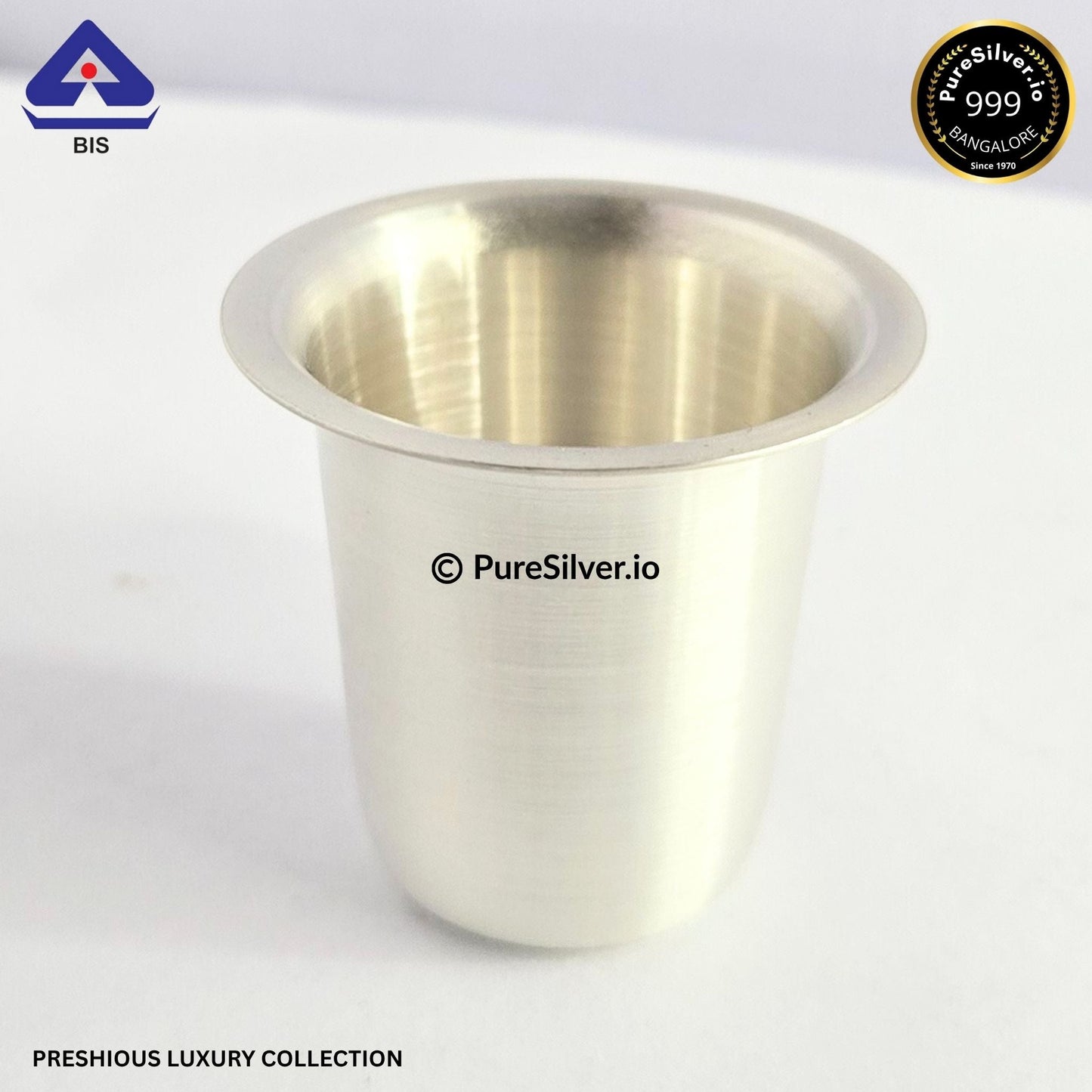 925 Silver Glass - 50 ml, 2 inches (~16 grams) MALABAR PATTERN