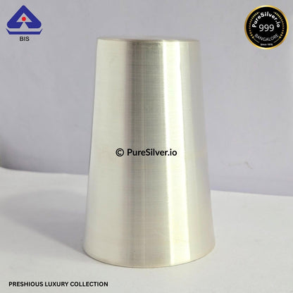 925 Silver Glass - 400 ml, 4.5 inches (~130 grams) MARWADI PATTERN