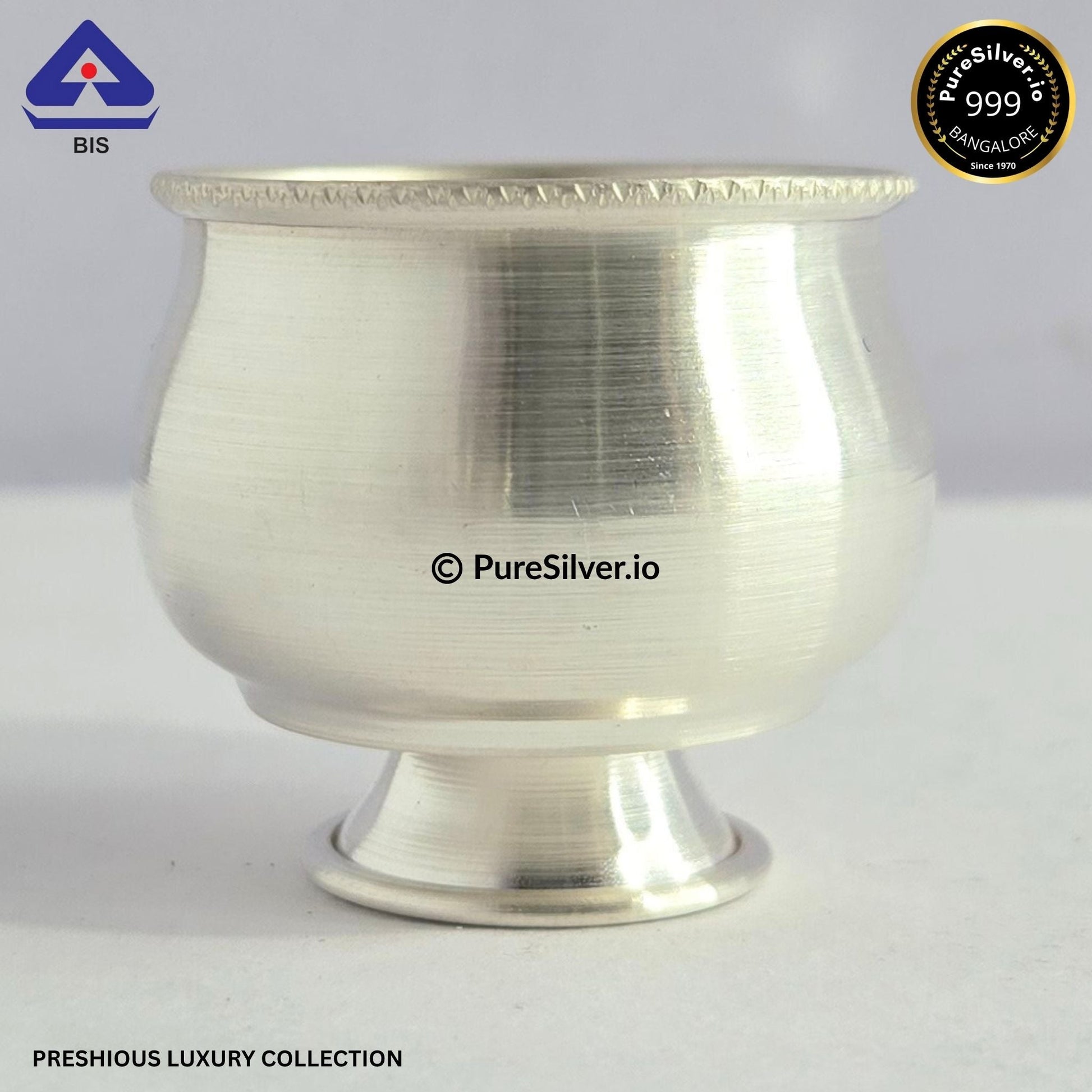 Pure Silver Bowl (Pair) - Ghee Cups With Weights (30 - 100 gms) | Custom Orders & Bulk from Silver Factory