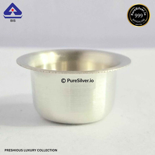Preshious Pure Silver Cup - 20 ml, 1.5 inches, SINGLE - PUNE PATTERN