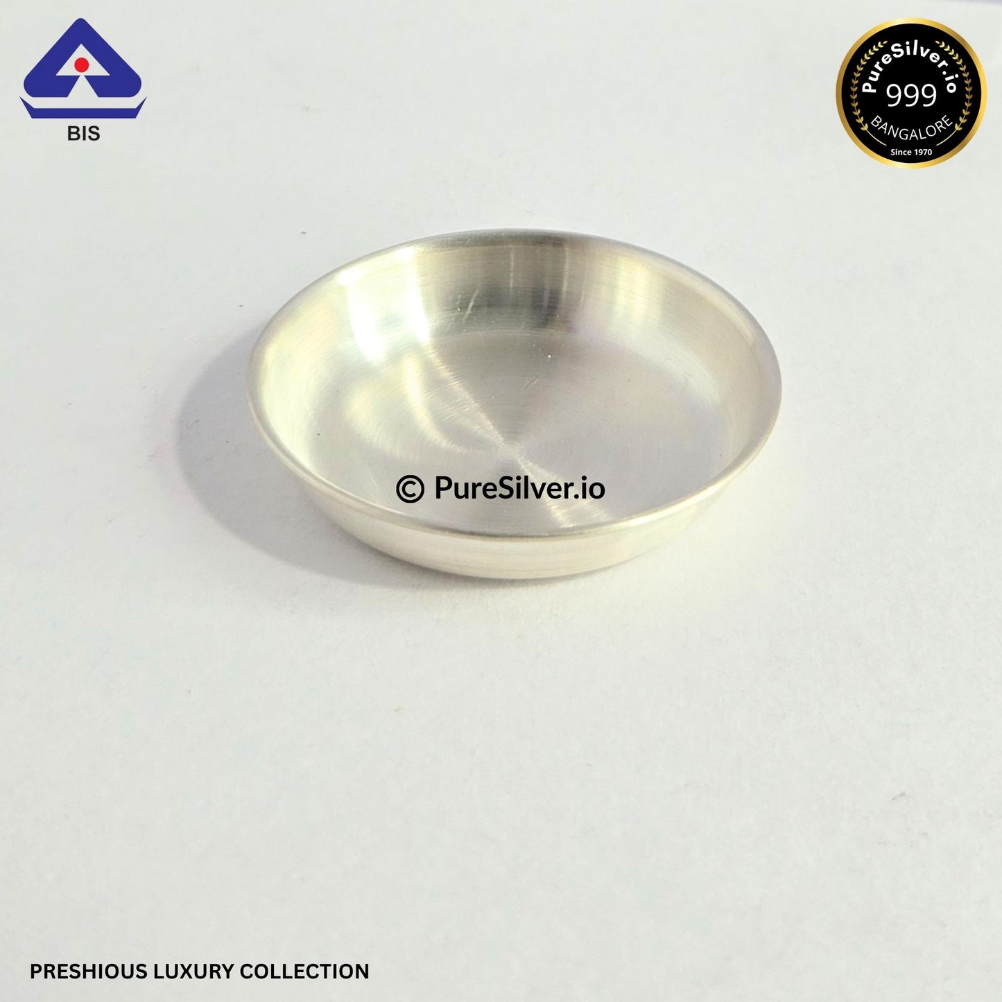 Mini Pure Silver Plate for Diya - 2 inches