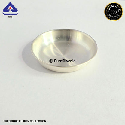 Mini Pure Silver Plate for Diya - 2 inches