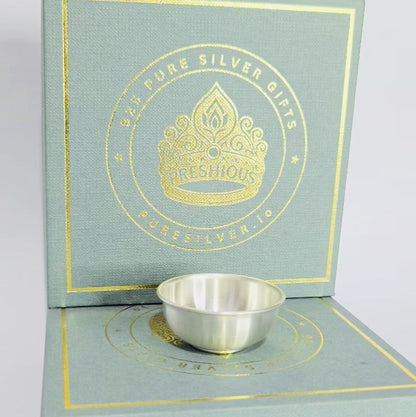 Preshious Mini Pure Silver Bowl - 1.75 inches  - DELHI PATTERN