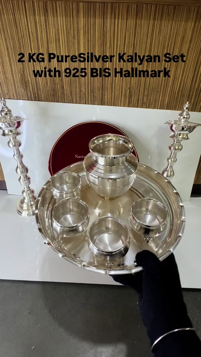 12-inch pooja thali with four bowls