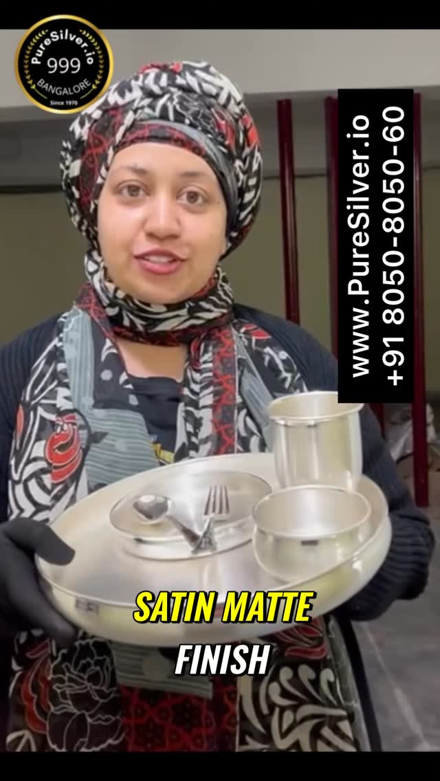 9-inch matt silver dinner set